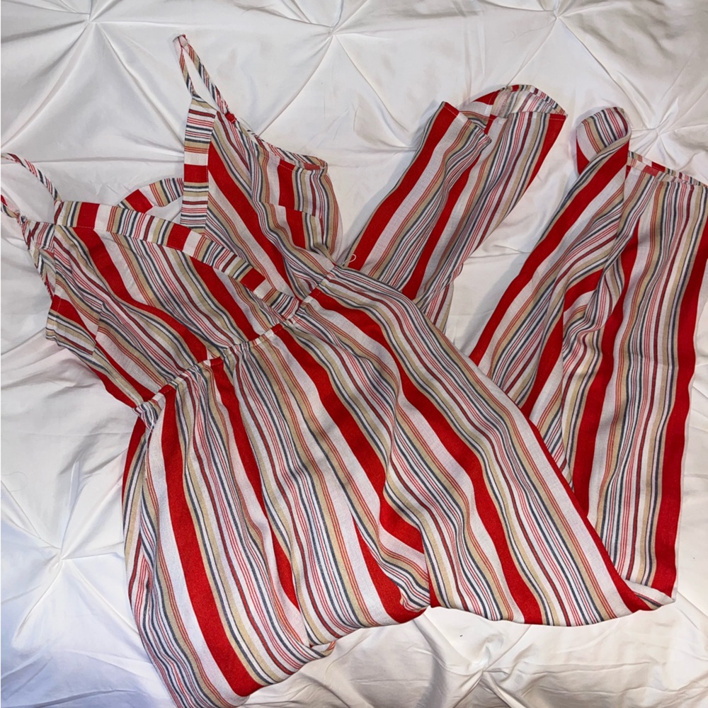 Women’s Jumpsuit, striped, multicolored, size M.